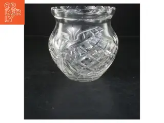 Glasvase med mønster (str. 16x15 cm)