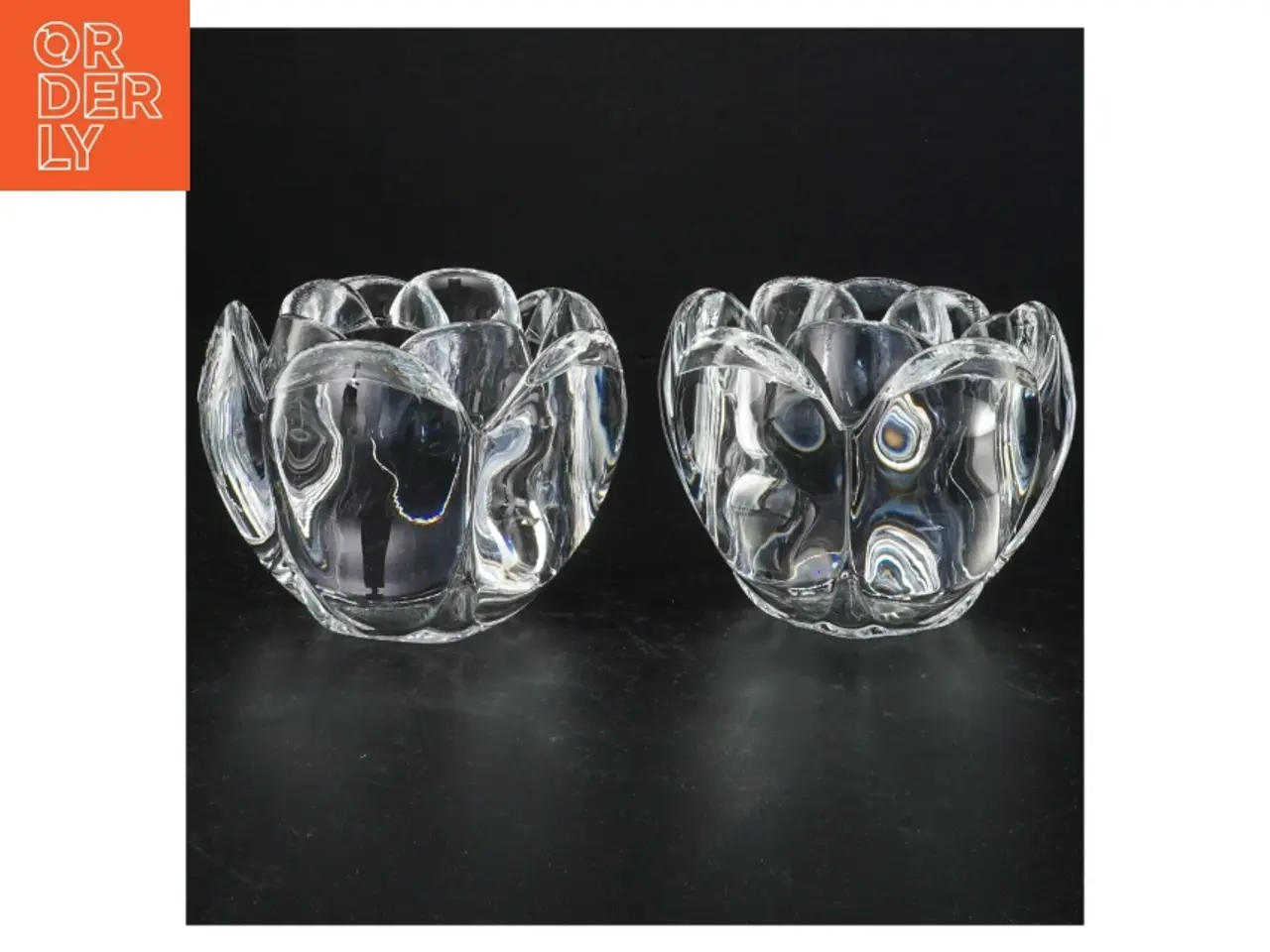 Billede 1 - Glas lysestager (str. 9 x 12 cm)