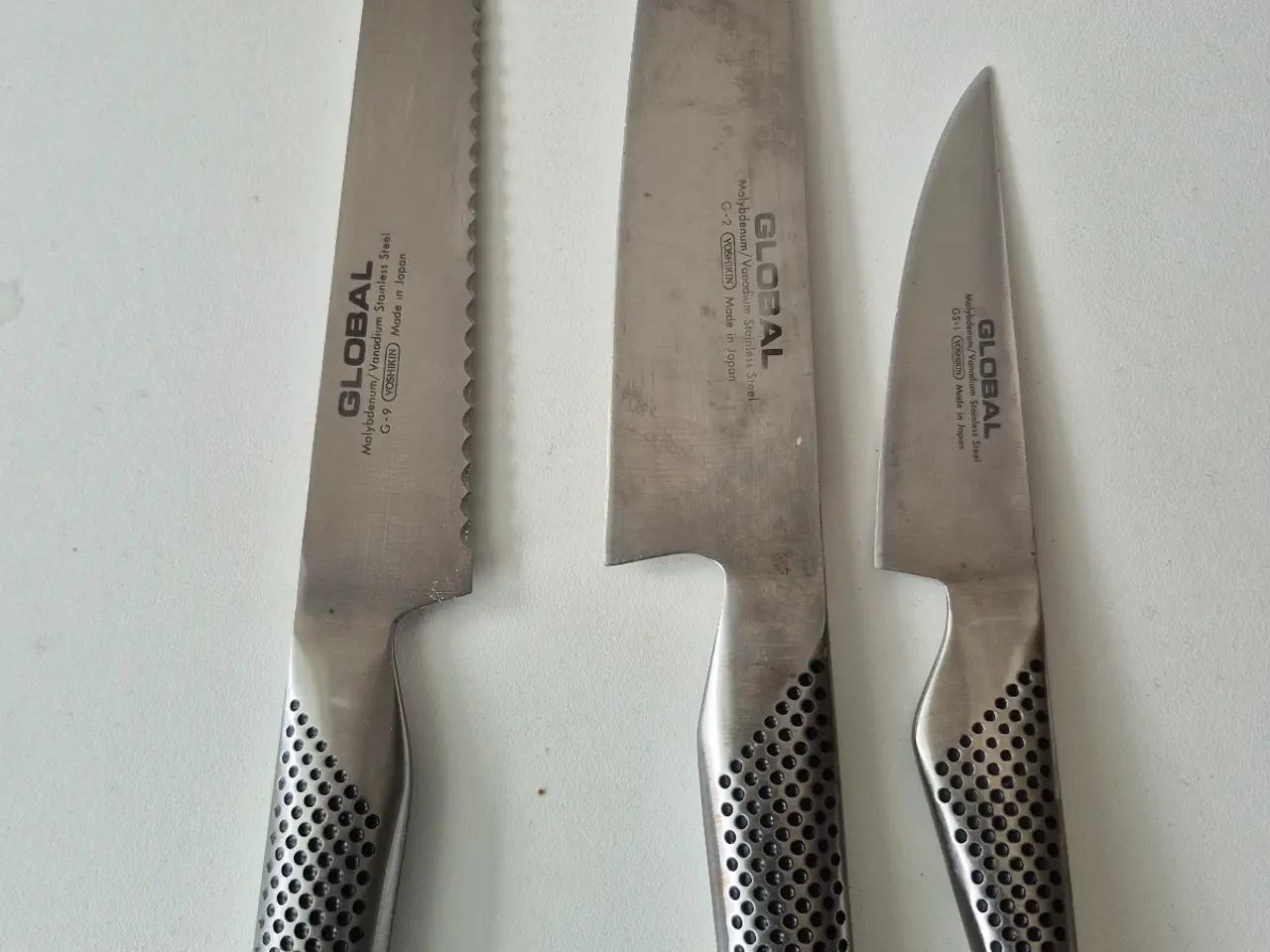 Billede 2 - 3 Globalknive og knivblok
