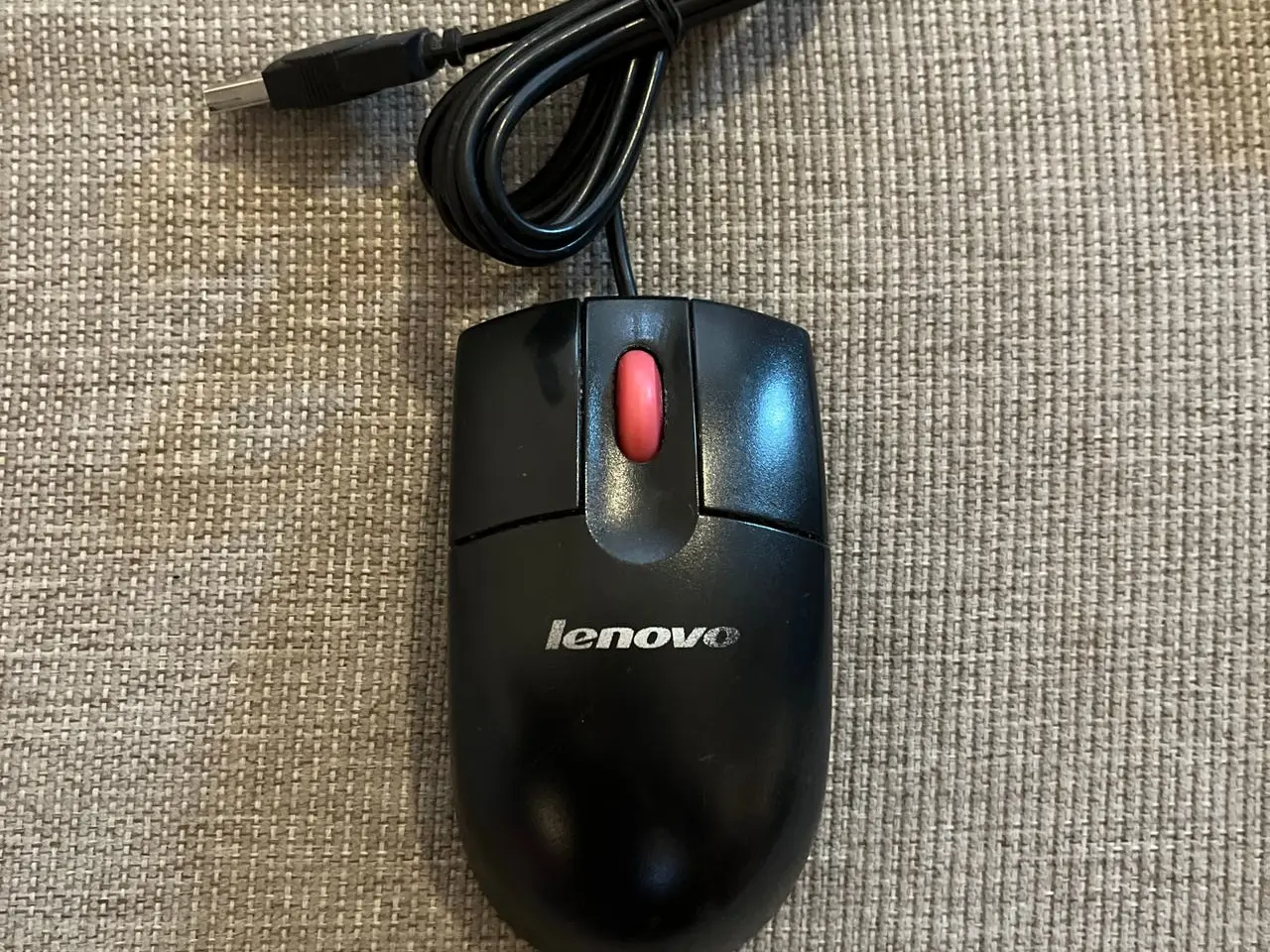 Billede 1 - Lenovo Mus MO28UOL USB Wired Mouse Sort