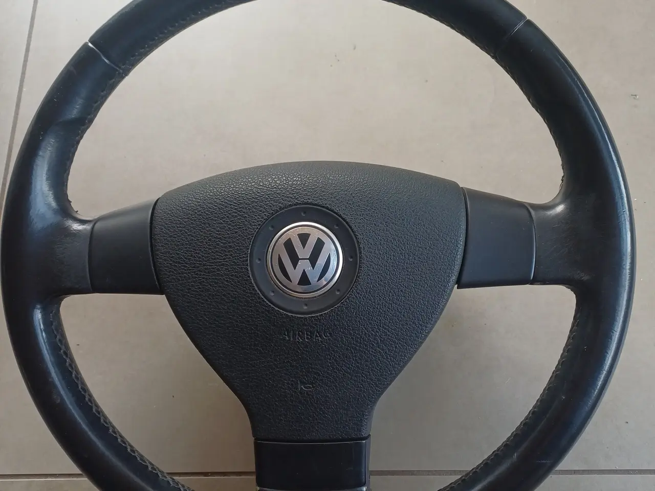 Billede 1 - Volkswagen rat med airbag sort læder