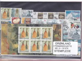 Grønland - Frimærkehæfte NR. 9 + 19 Stk. Stemplede
