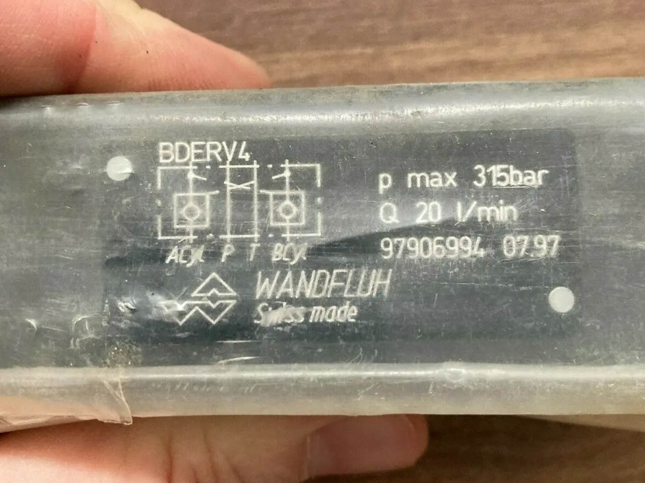 Billede 1 - Wandfluh BDERV4 Hydraulic ventil 315 bar 20 l/min