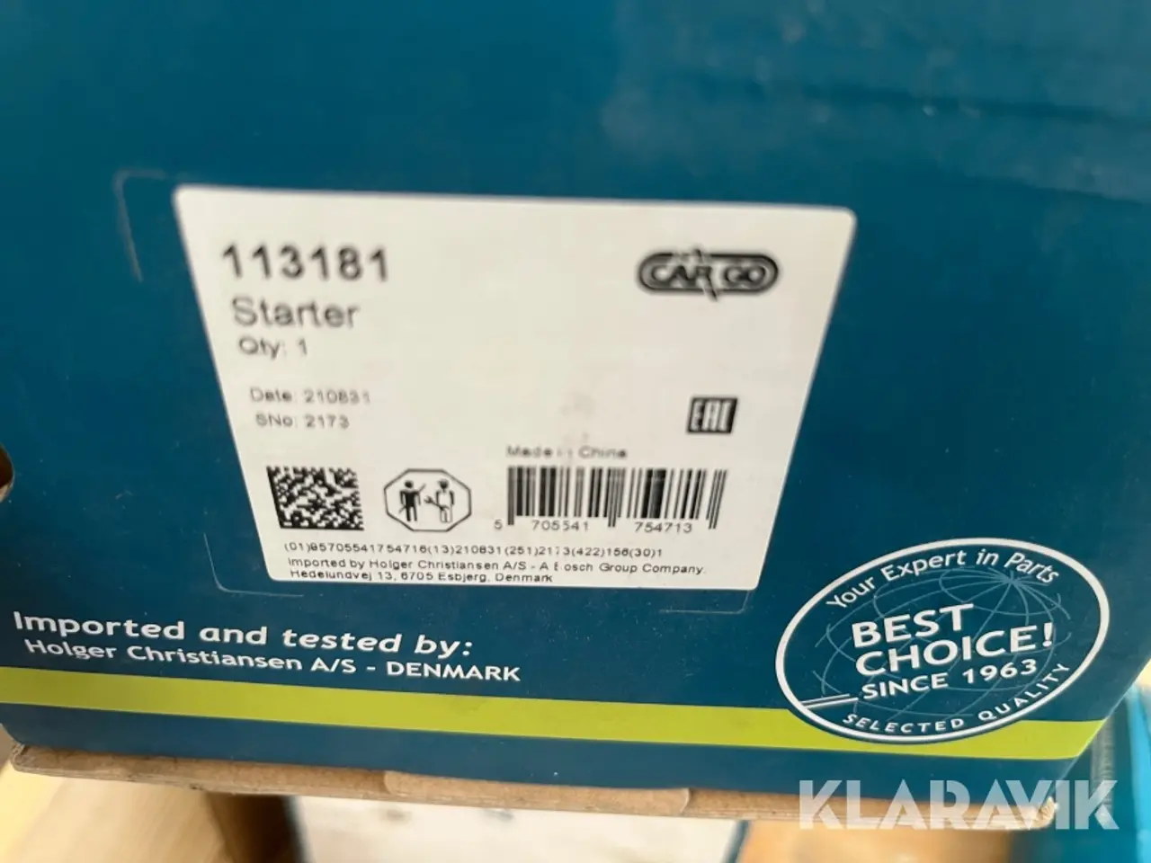 Billede 5 - Startere/remme Mahle/Cargo/Elstok 14 startere