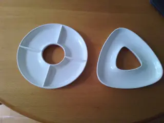 2 slikskåle fra 90'erne i porcelæn