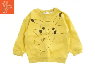 Gul sweatshirt med tryk fra H&M (str. 92)
