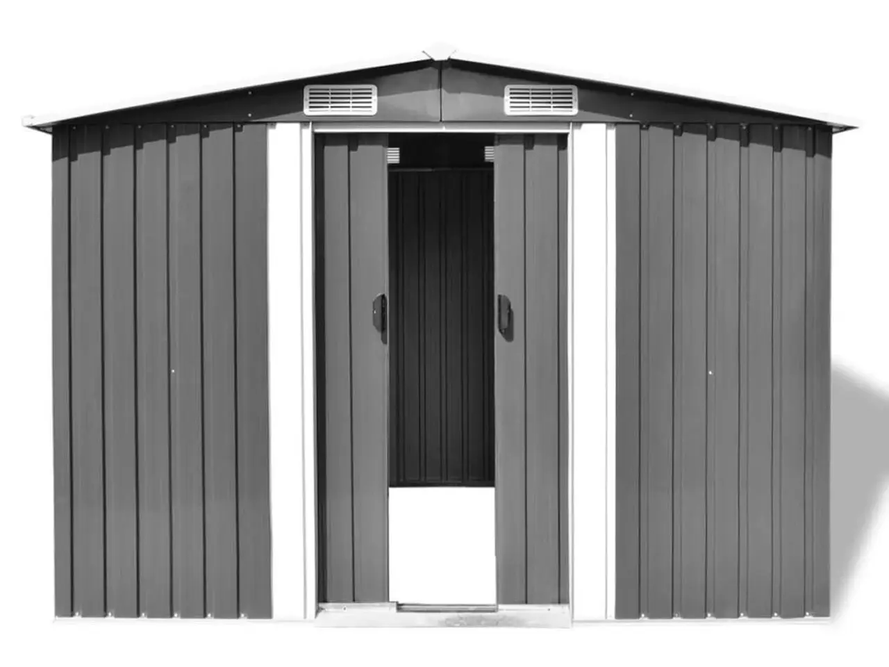 Billede 2 - Opbevaringsskur til haven 257×205×178 cm - metal, grå