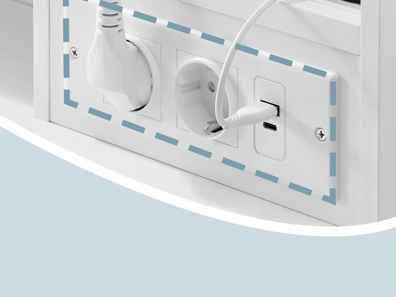 Billede 6 - Toiletbord med LED-spejl, smykkeopbevaring og 9 skuffer - hvid