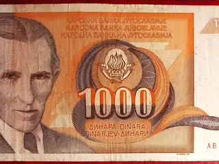 JUGOSLAVIEN YUGOSLAVIA 1000 DINARA 1990 Tesla