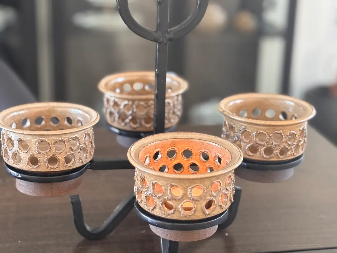 Billede 1 - Retro stage i jern og keramik
