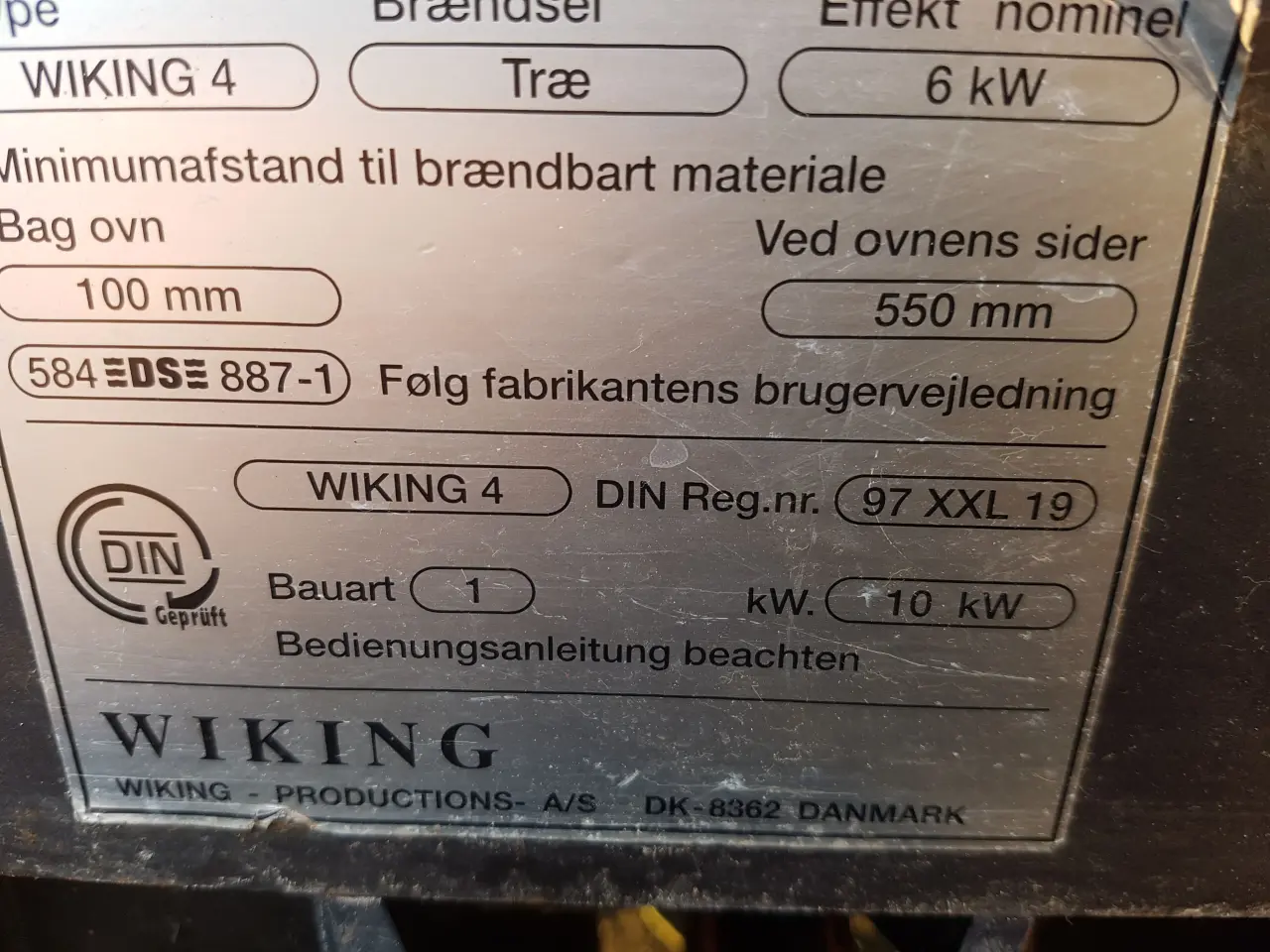 Billede 4 - Brændeovn Viking 4 fin og i orden