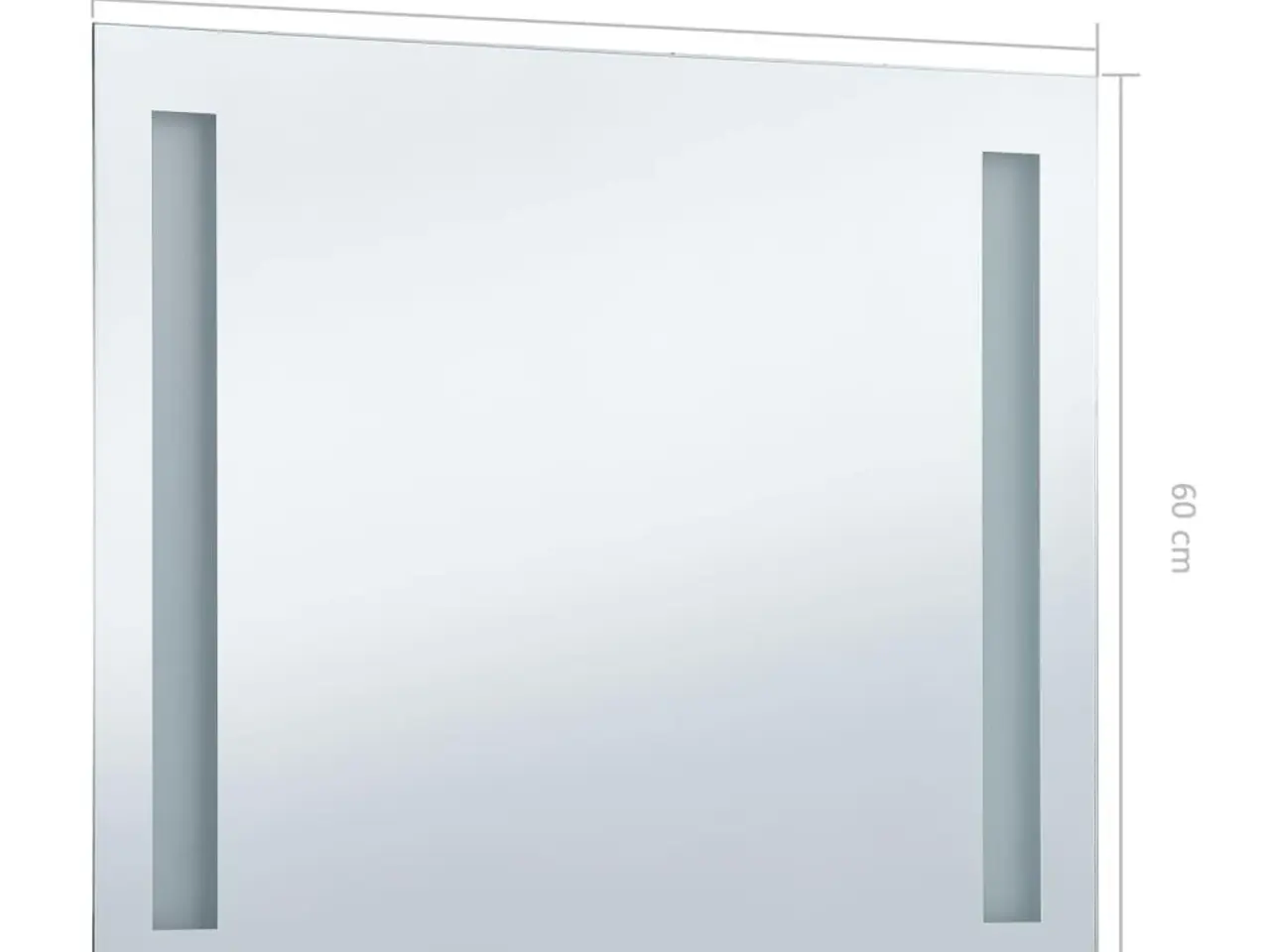 Billede 7 - LED-vægspejl til badeværelse 80 × 60 cm - med lysstriber