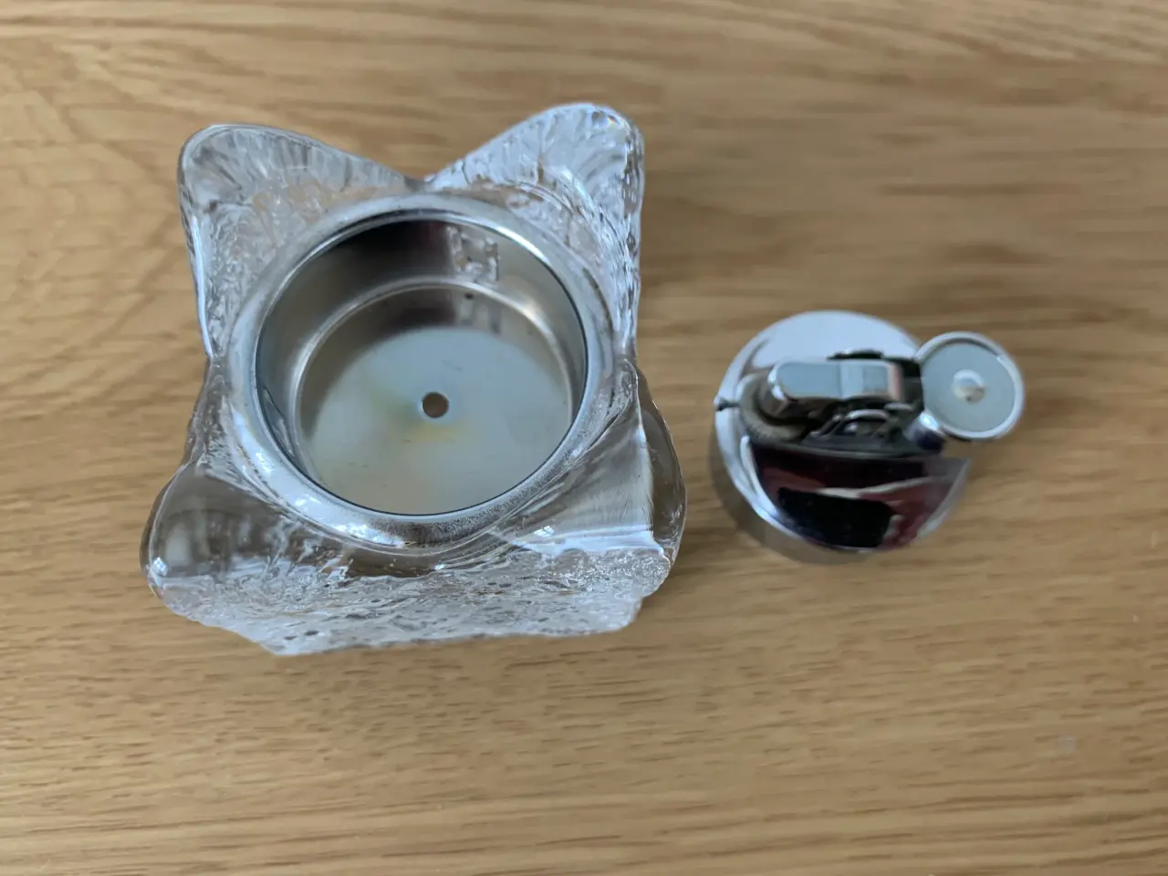 Billede 5 - Bordlighter i glas og stål, isklump, Koei Unicon