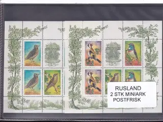 Rusland, 2 Stk. Miniark - Postfrisk