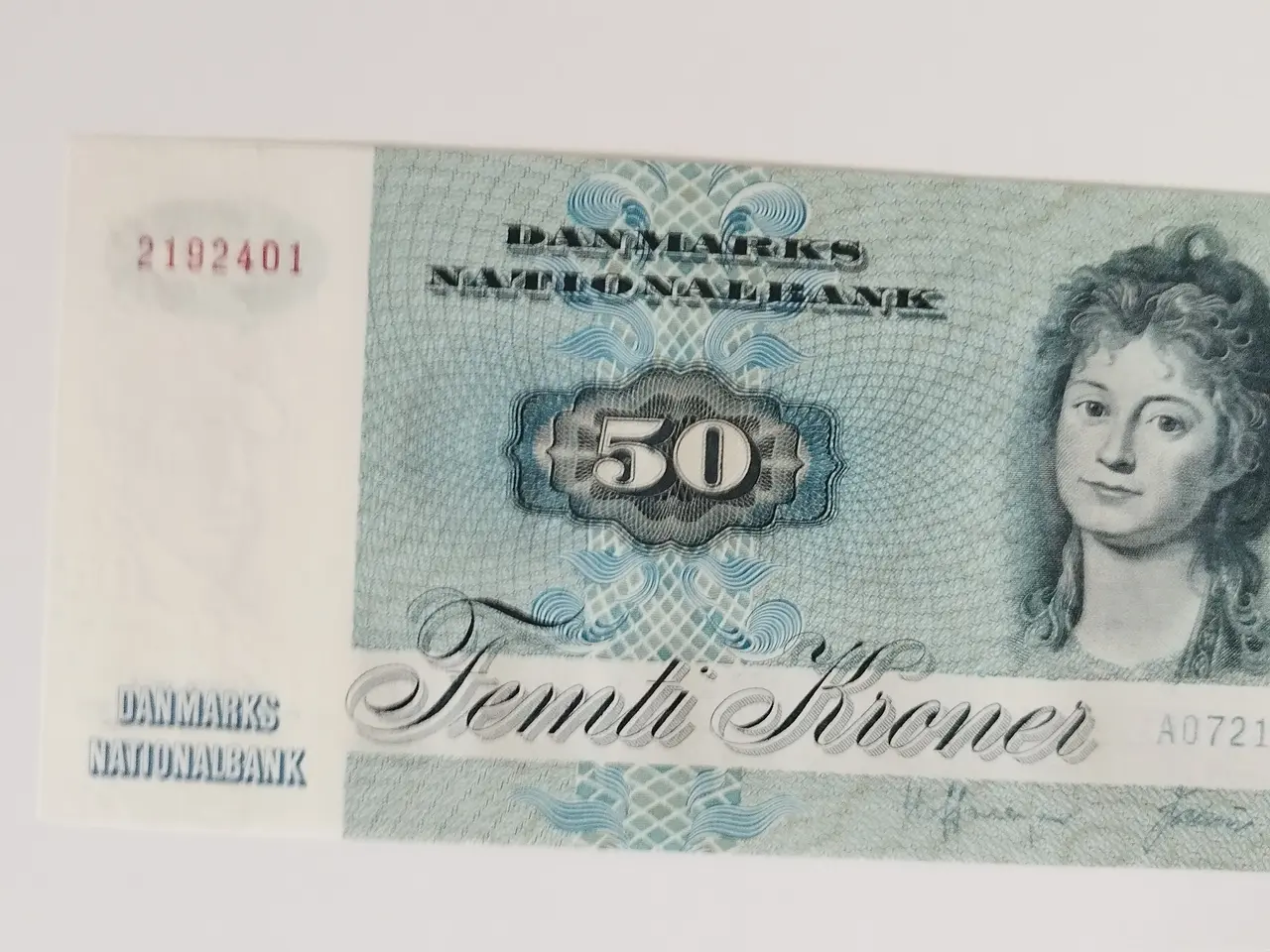 Billede 1 - 50 Kroner. Bankfrisk. Fra 1972