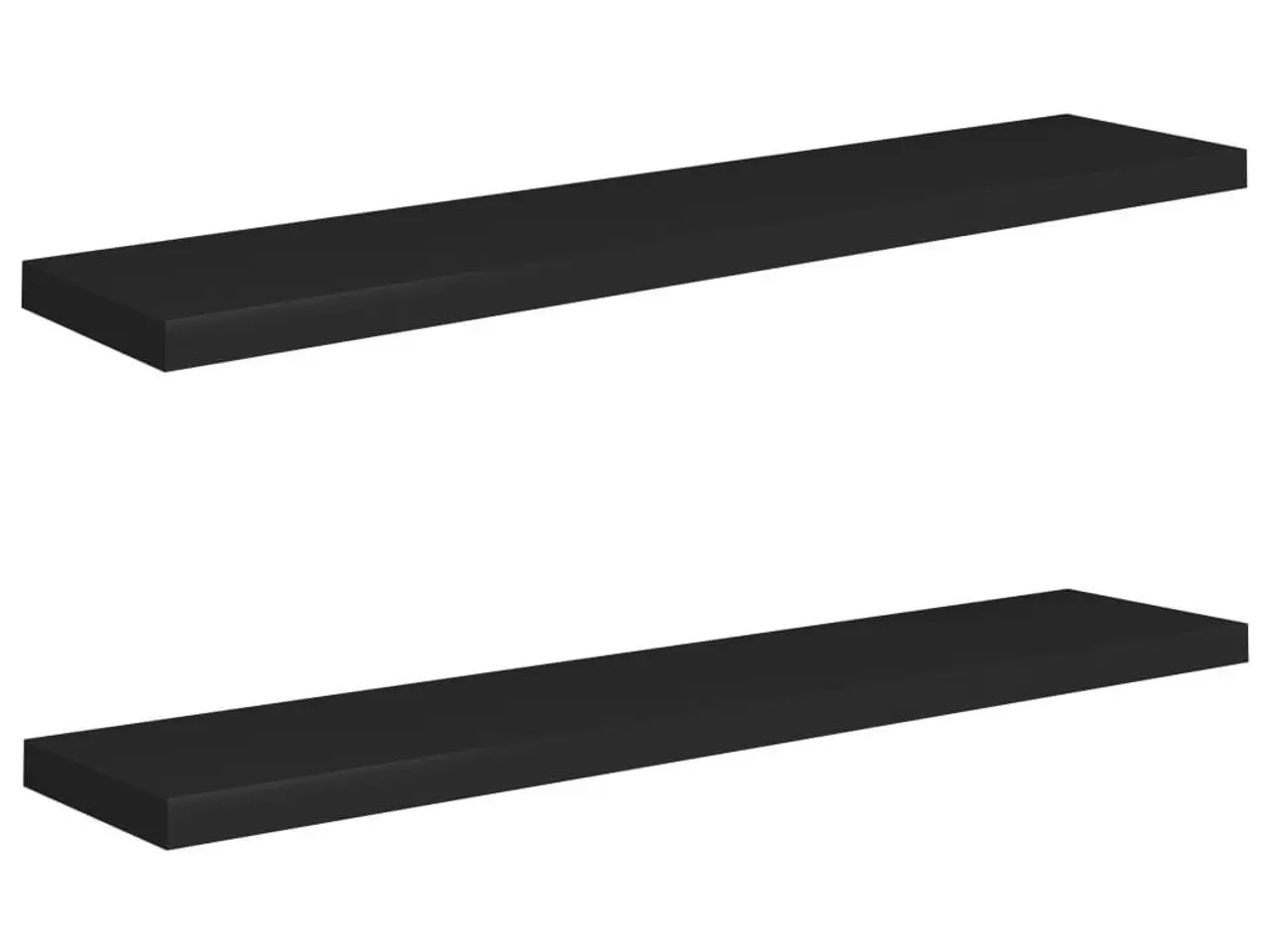 Billede 2 - Væghylder 2 stk. 120×23,5×3,8 cm - MDF, sort