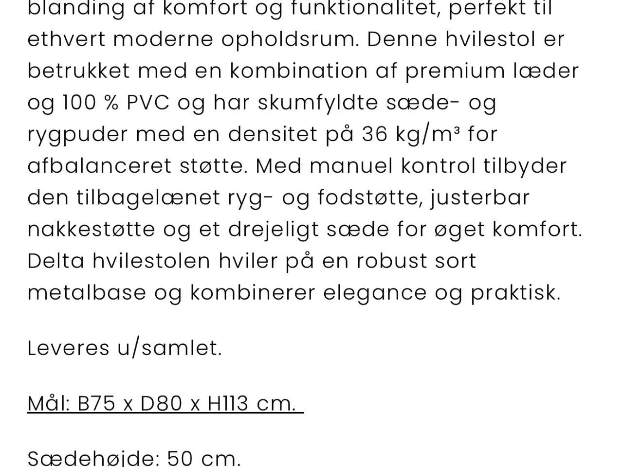 Billede 5 - Ny læderstol med indbygget fodskammel 