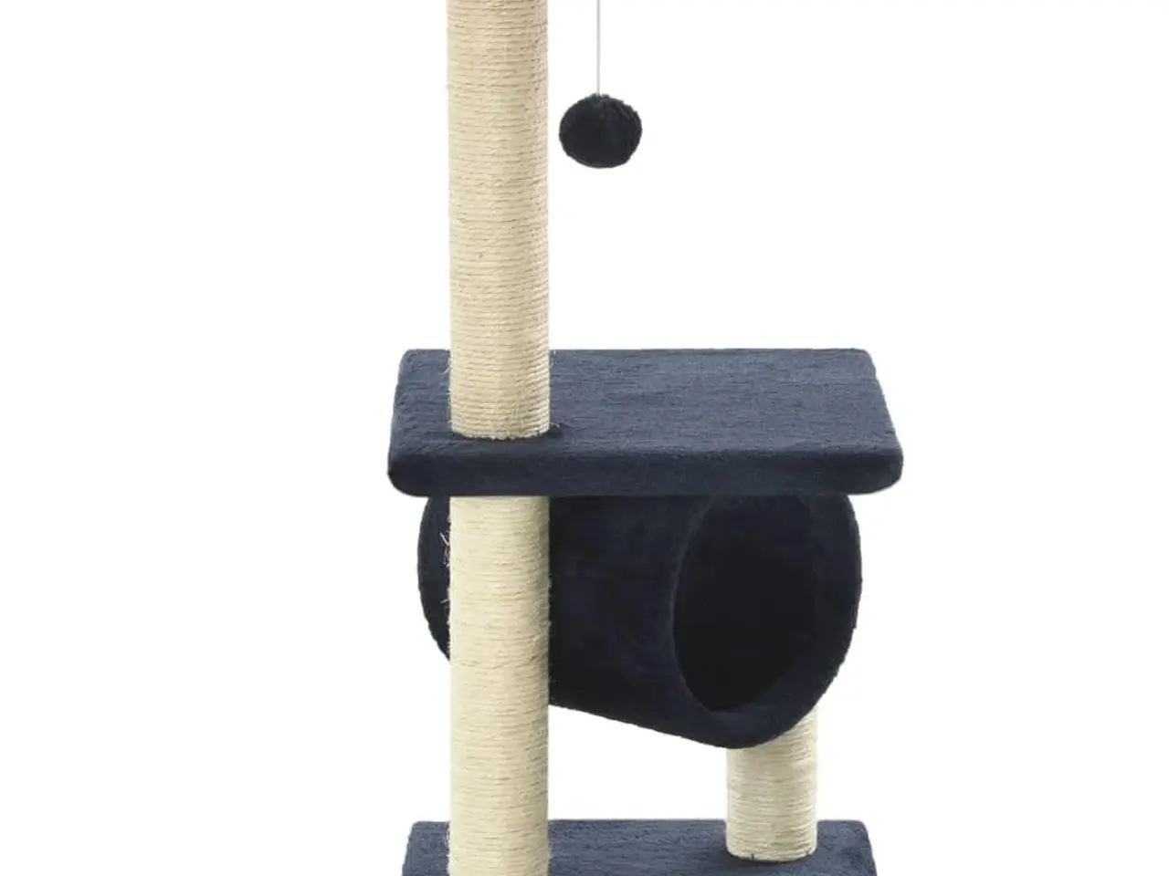 Billede 3 - Kradsetræ til katte med sisal-kradsestolper 65 cm - mørkeblå