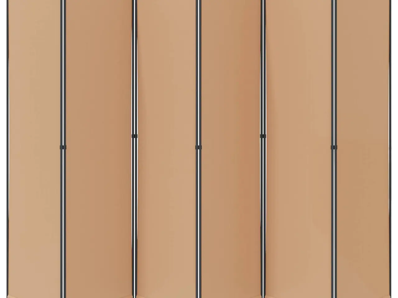 Billede 6 - 6-panel rumdeler i stof - beige, 300 × 200 cm, sammenklappelig