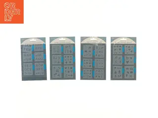Bullet journal stencils 4 stk fra Panduro (str. 4 stk 21x13 cm)