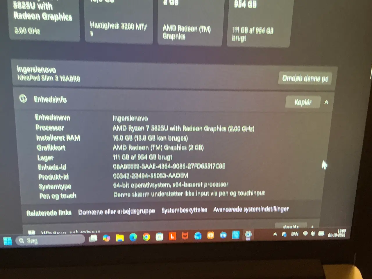 Billede 3 - Lenovo ideapad slim 3 16” , 16 gb tam, 1 TB hardd