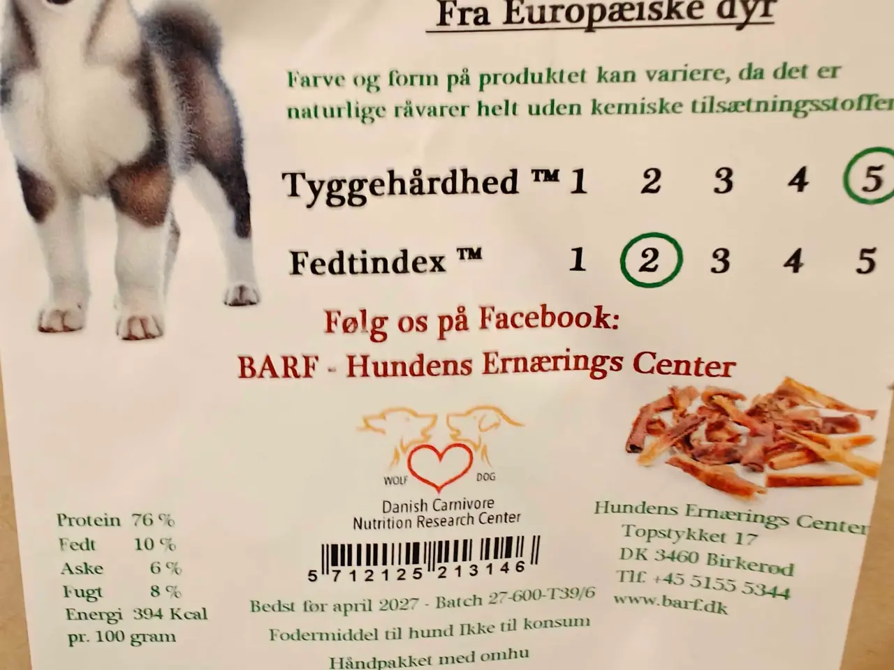 Billede 2 - Oksekød / Pandelap Godbidder 797 gram fra Easybarf