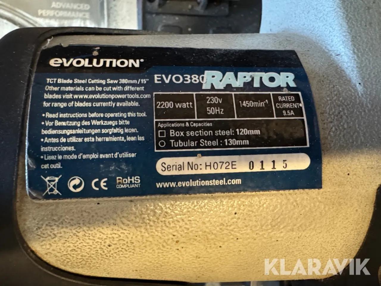 Billede 4 - Kapsav Evolution EV 380 Raptor
