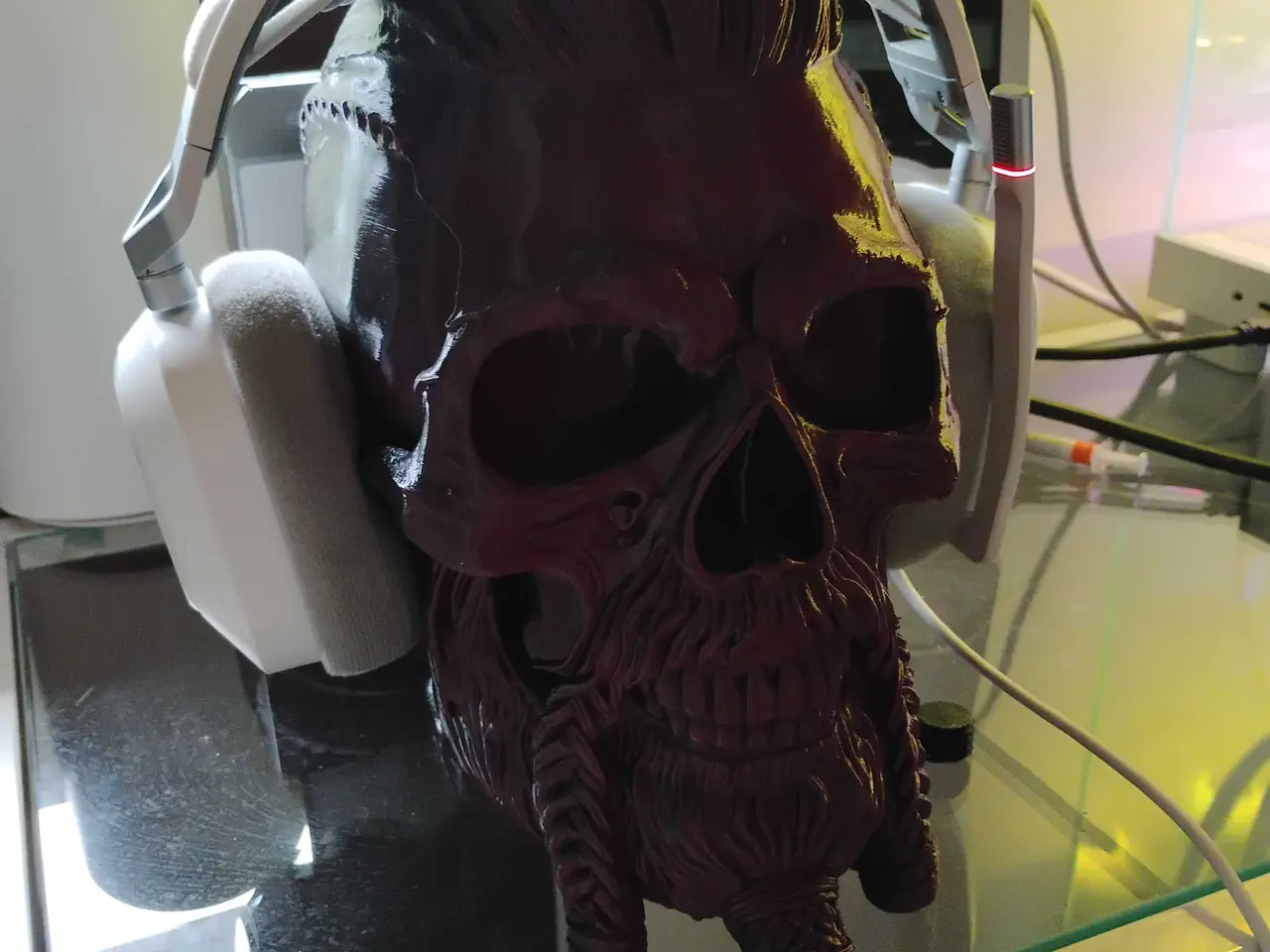 Billede 3 - headset holder Viking skull