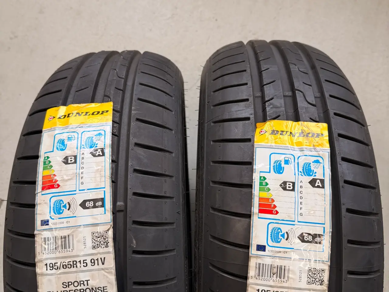 Billede 1 - 195/65-15 dunlop sommerdæk