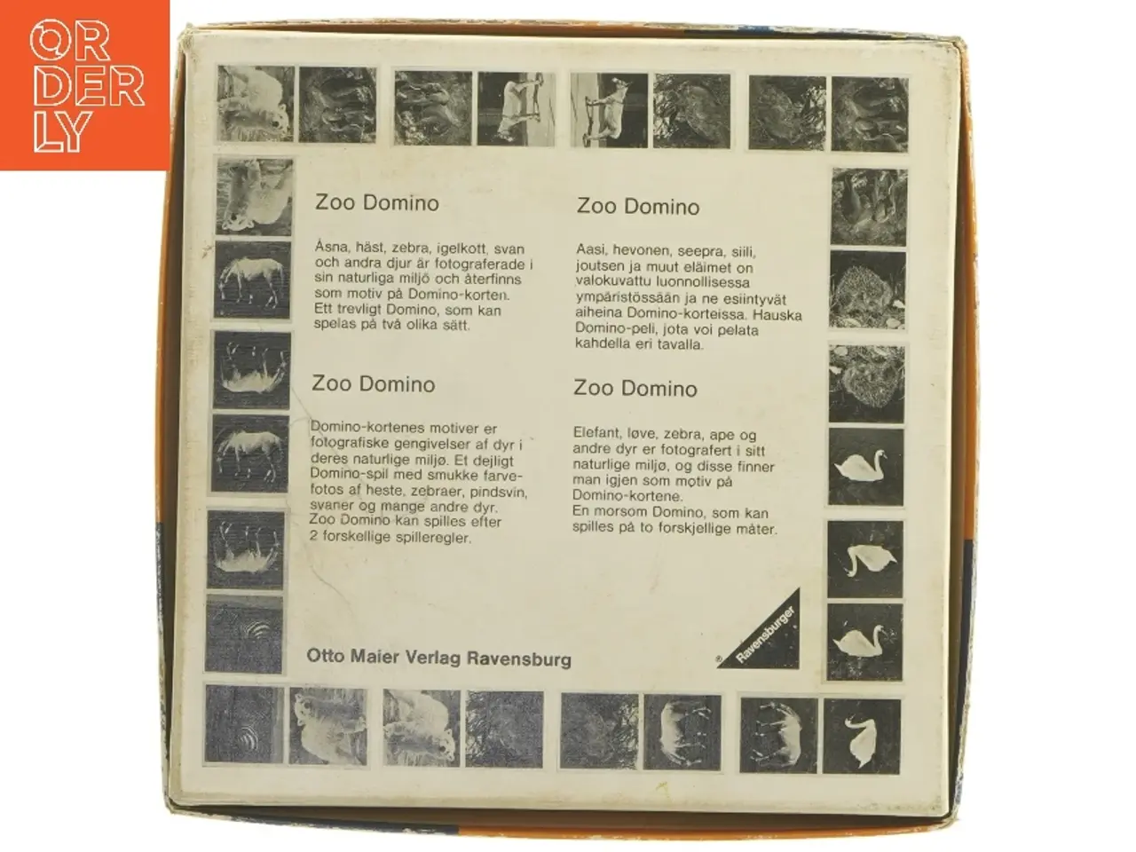 Billede 3 - Vintage Zoo Domino spil fra Ravensburger (str. 19x19 cm)