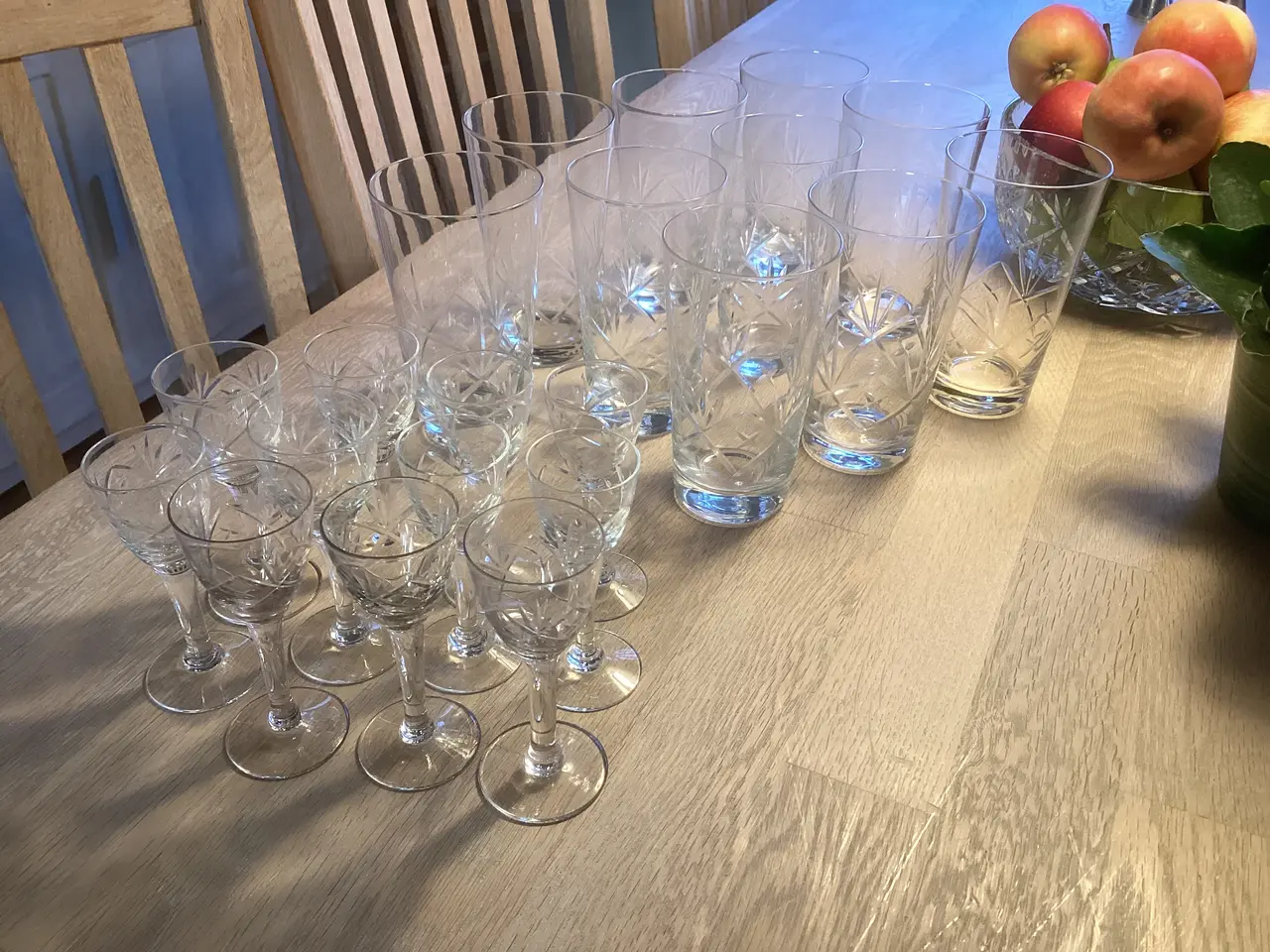 Billede 3 - Facetslebne øl og snapseglas meget gamle