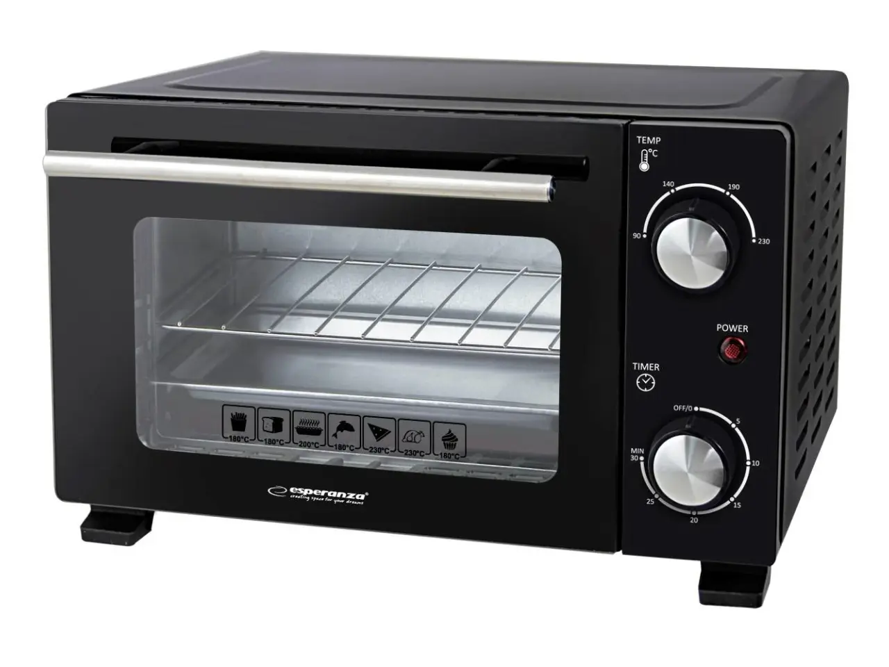 Billede 1 - Miniovn Esperanza 10 l - 800 W, sort