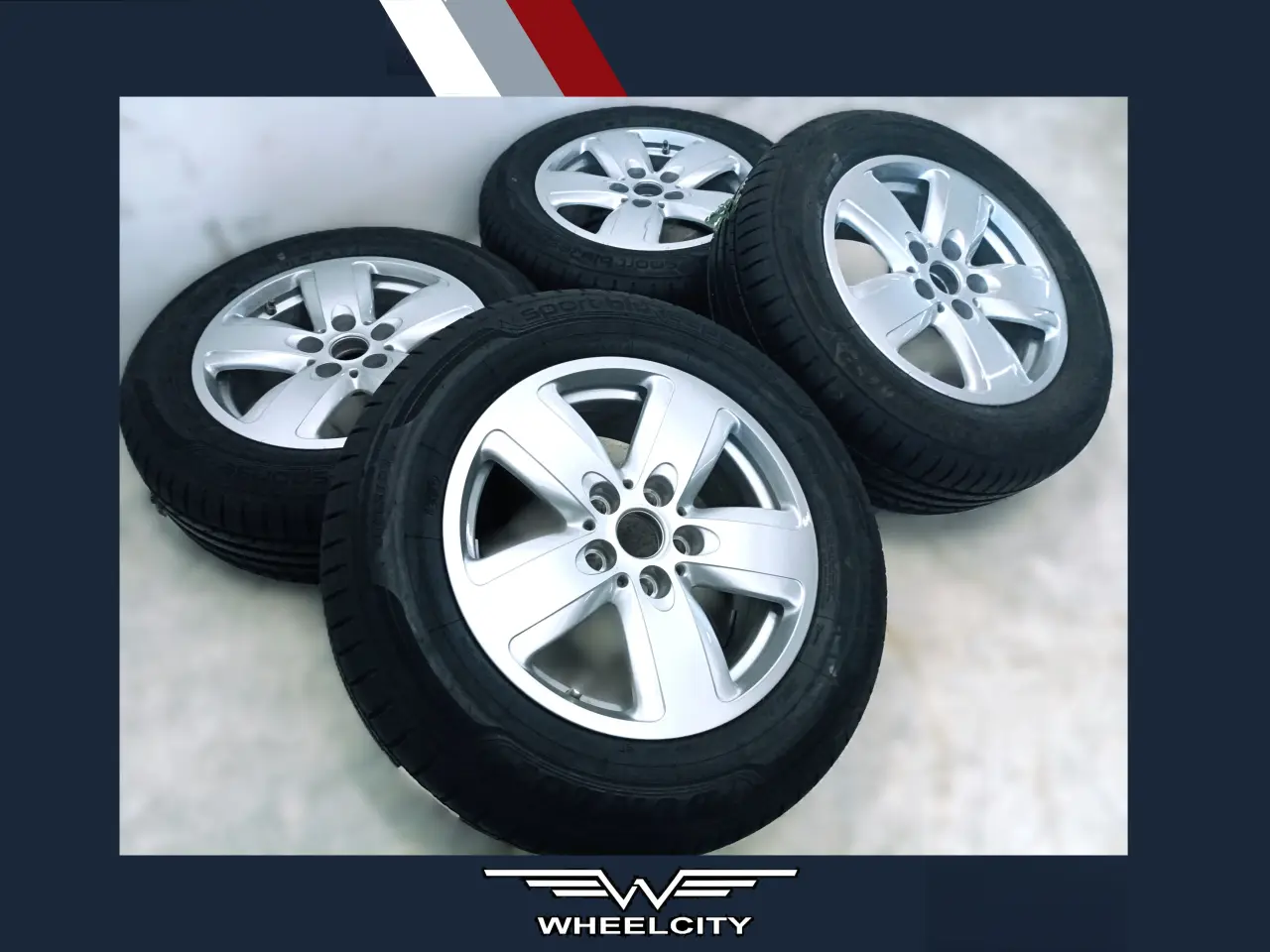 Billede 1 - 5x112 16" ET41 nav 66,6ø MINI sommersæt inkl. TPMS