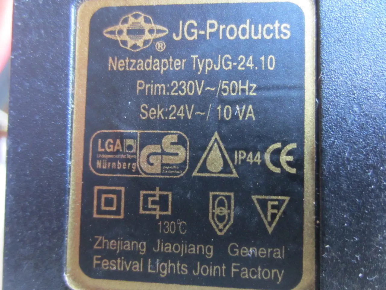 Billede 3 - JG-PRODUCTS JG-24.10 AC/AC Adapter 24V~ AC / 10VA