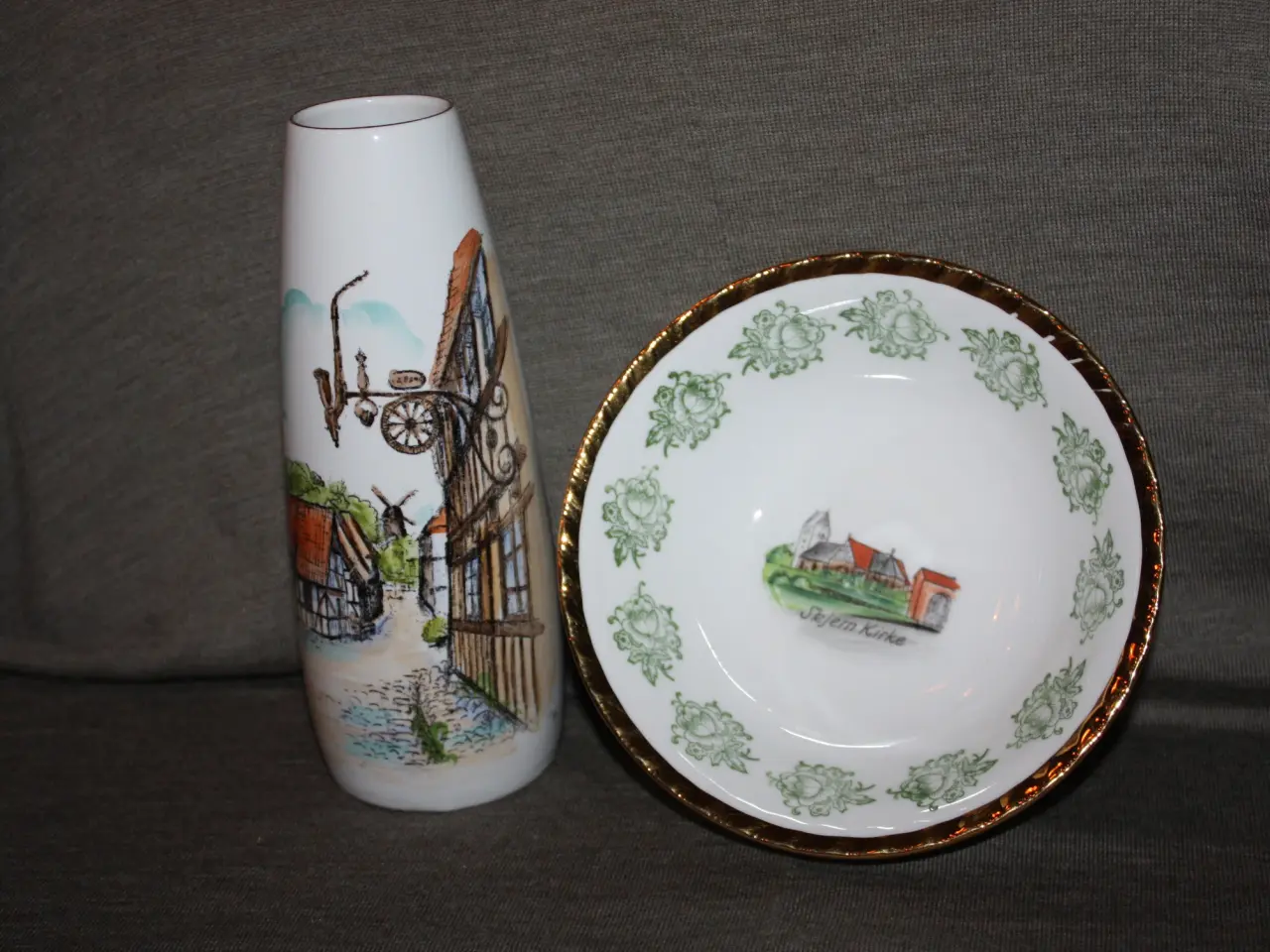 Billede 1 - Retro Den gamle by vase 1970