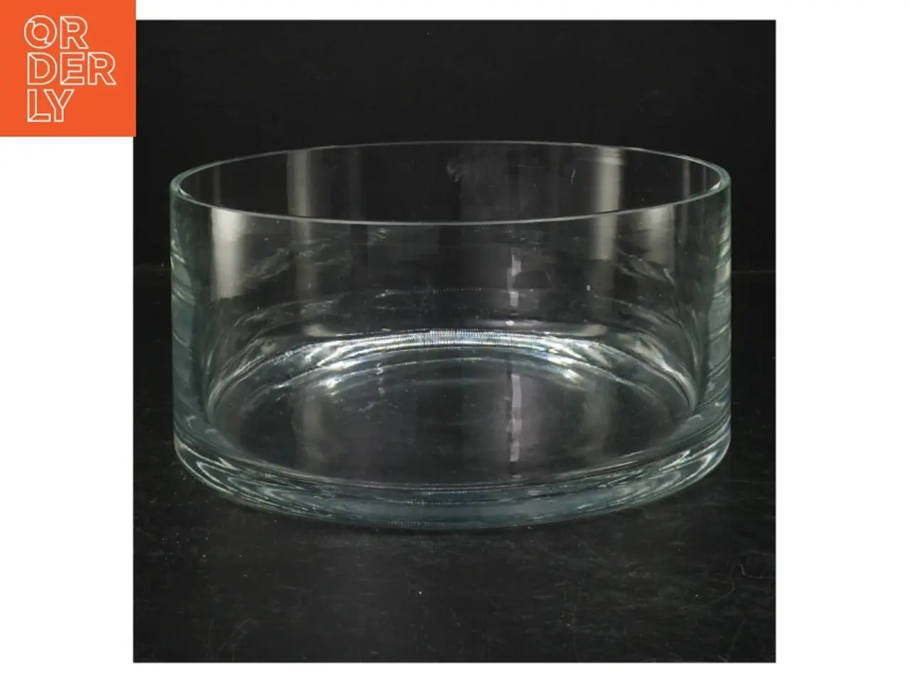Billede 1 - Gennemsigtig glasfad (str. Ø. 21 cm. længde, 10 cm)
