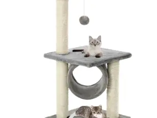 Kradsetræ til katte med sisal-kradsestolper 65 cm grå