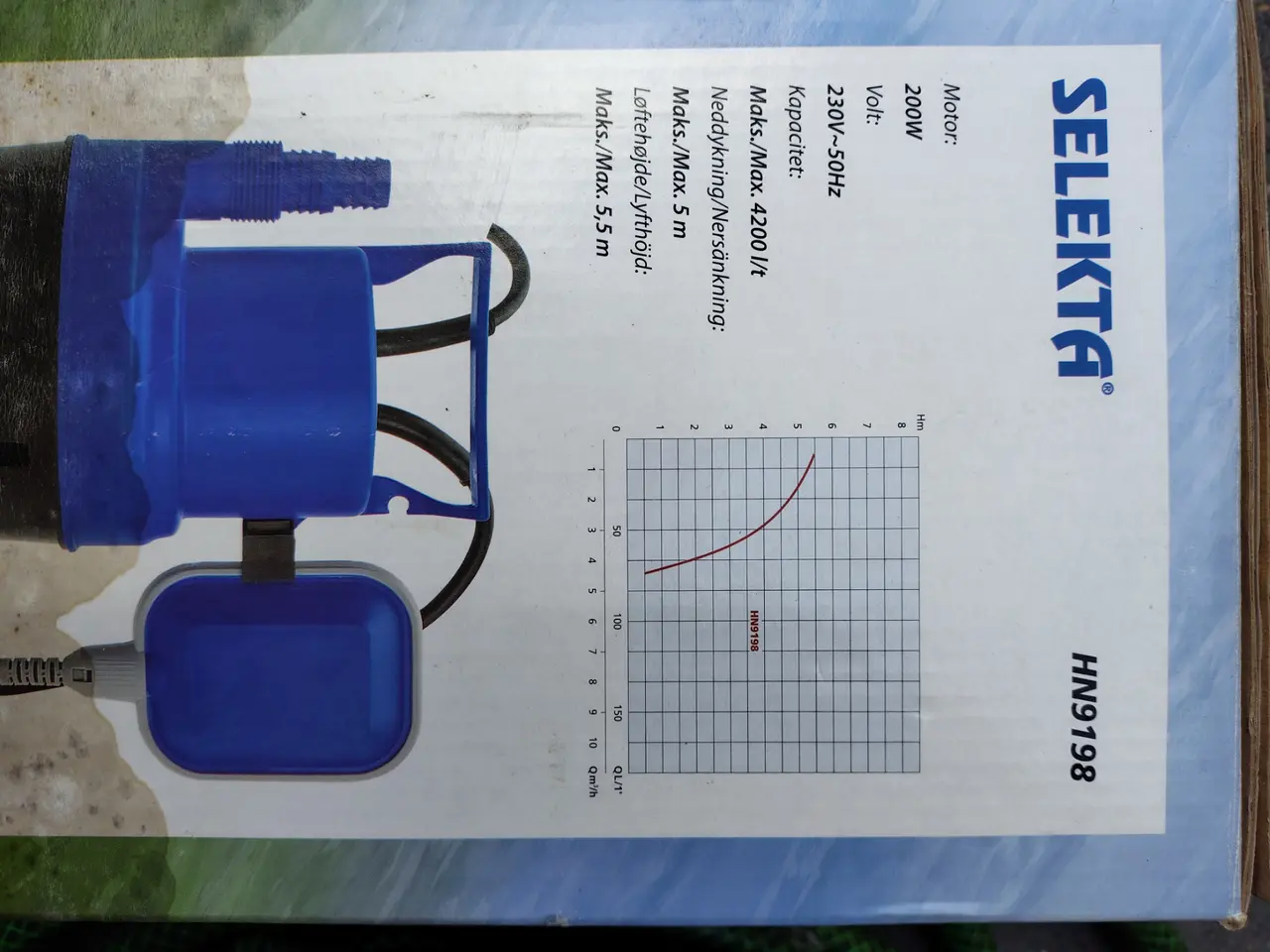 Billede 1 - Dykpumpe m. 3/4" slange