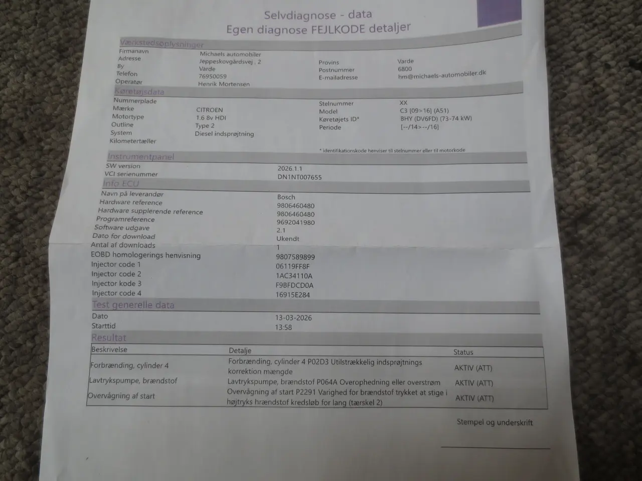 Billede 19 - Citroen C 3 1.6 HDI År 16 Defekt !