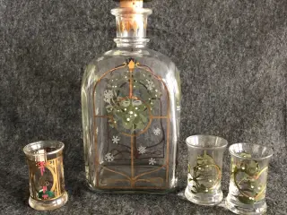 Julekaraffel med 3 glas