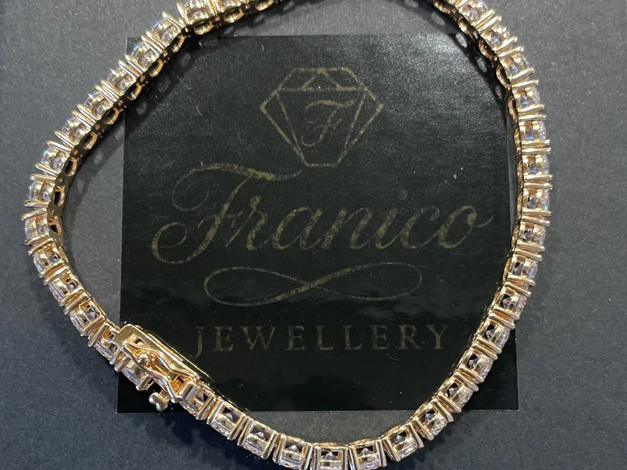 Billede 4 - Goldfilled tennis armbånd 
