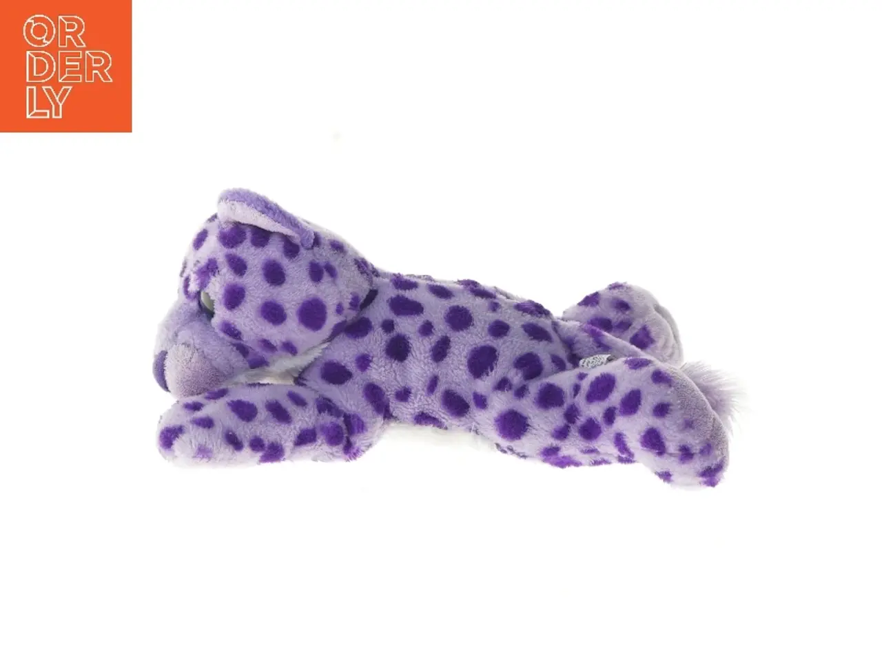 Billede 2 - Bamse med lilla prikker (str. 35 cm)