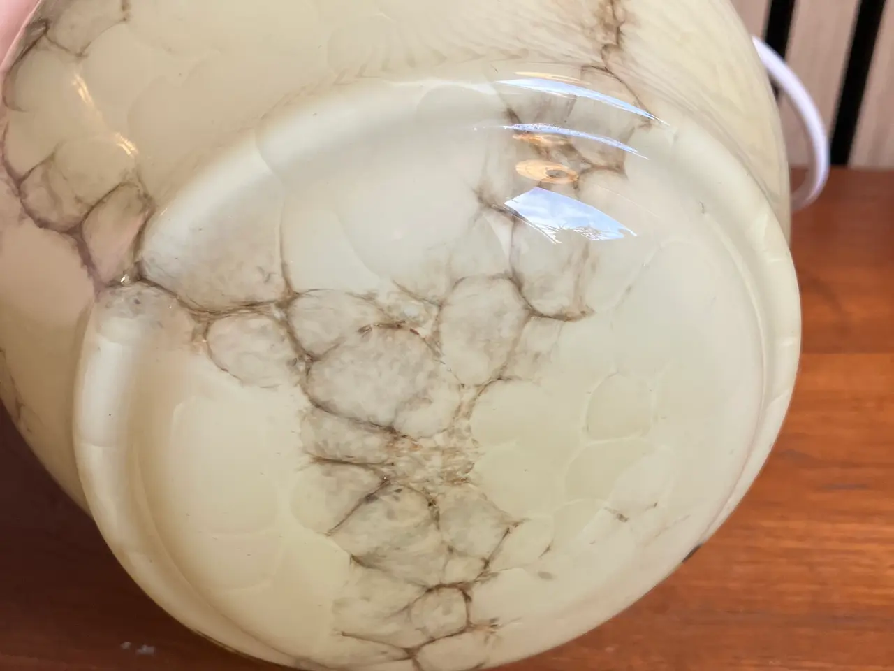 Billede 4 - Art Deco lampe i marmoreret glas