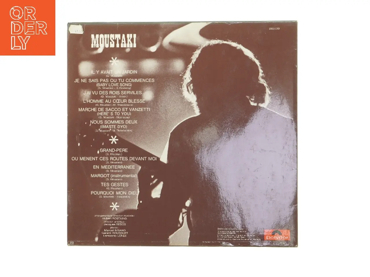 Billede 2 - Moustaki LP-plade fra Polydor