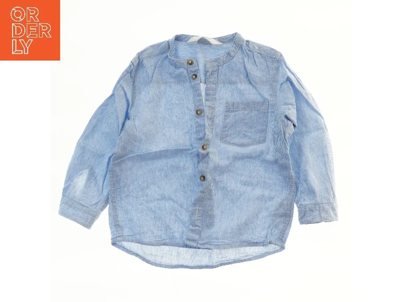 Billede 1 - Blå bomuldsskjorte fra H&M (str. 98)