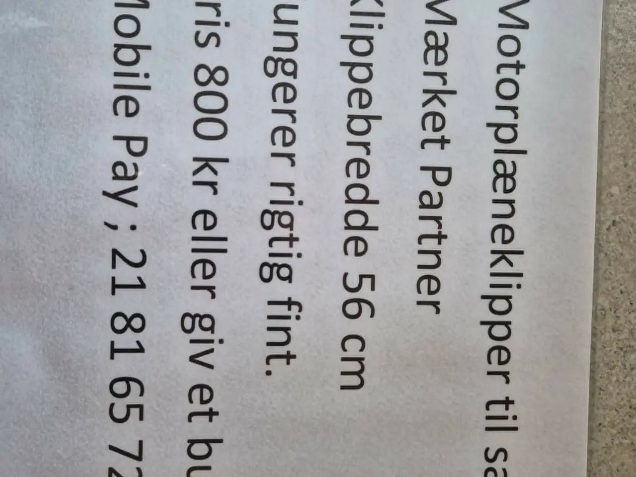 Billede 1 - Græsslåmaskine af mærket Partner