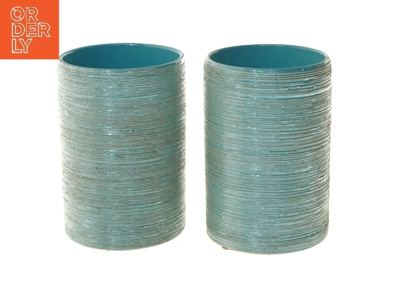 Billede 1 - Par turkis vaser (str. 17 cm)