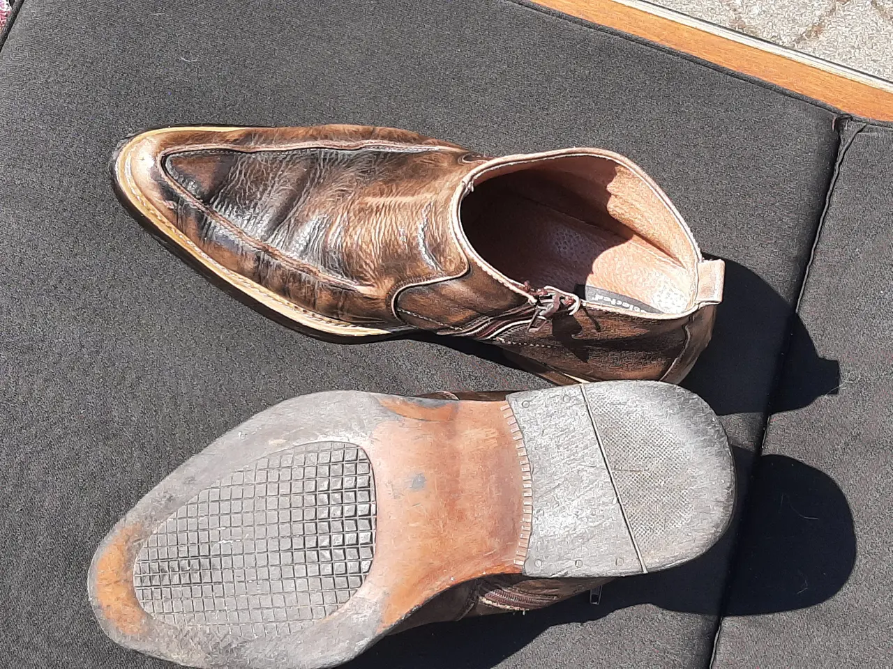 Billede 8 - Selected støvlet brun/ stor str.44 i stonewash
