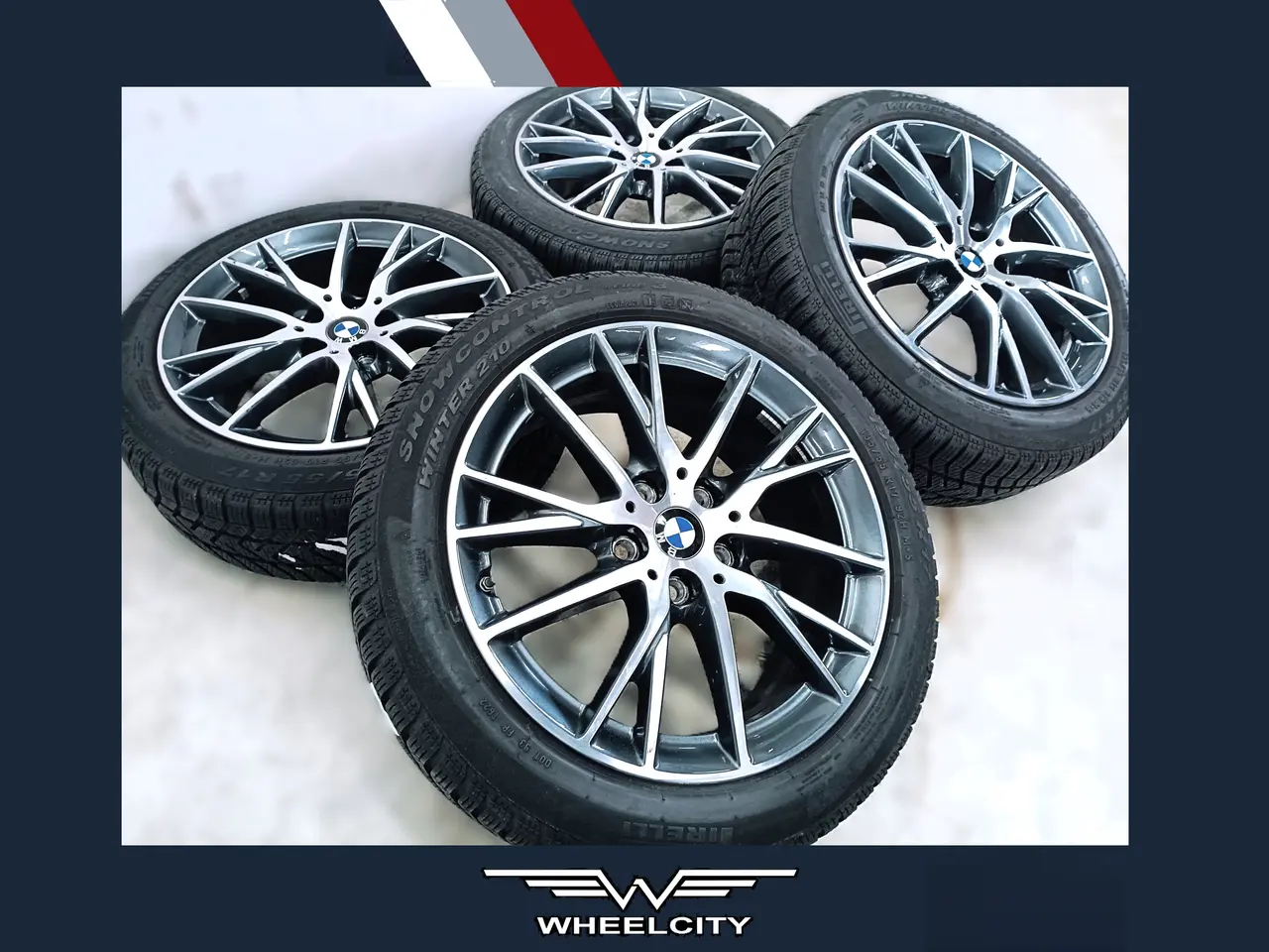 Billede 1 - 5x112 17" ET47 nav 66,6ø BMW vintersæt inkl. TPMS