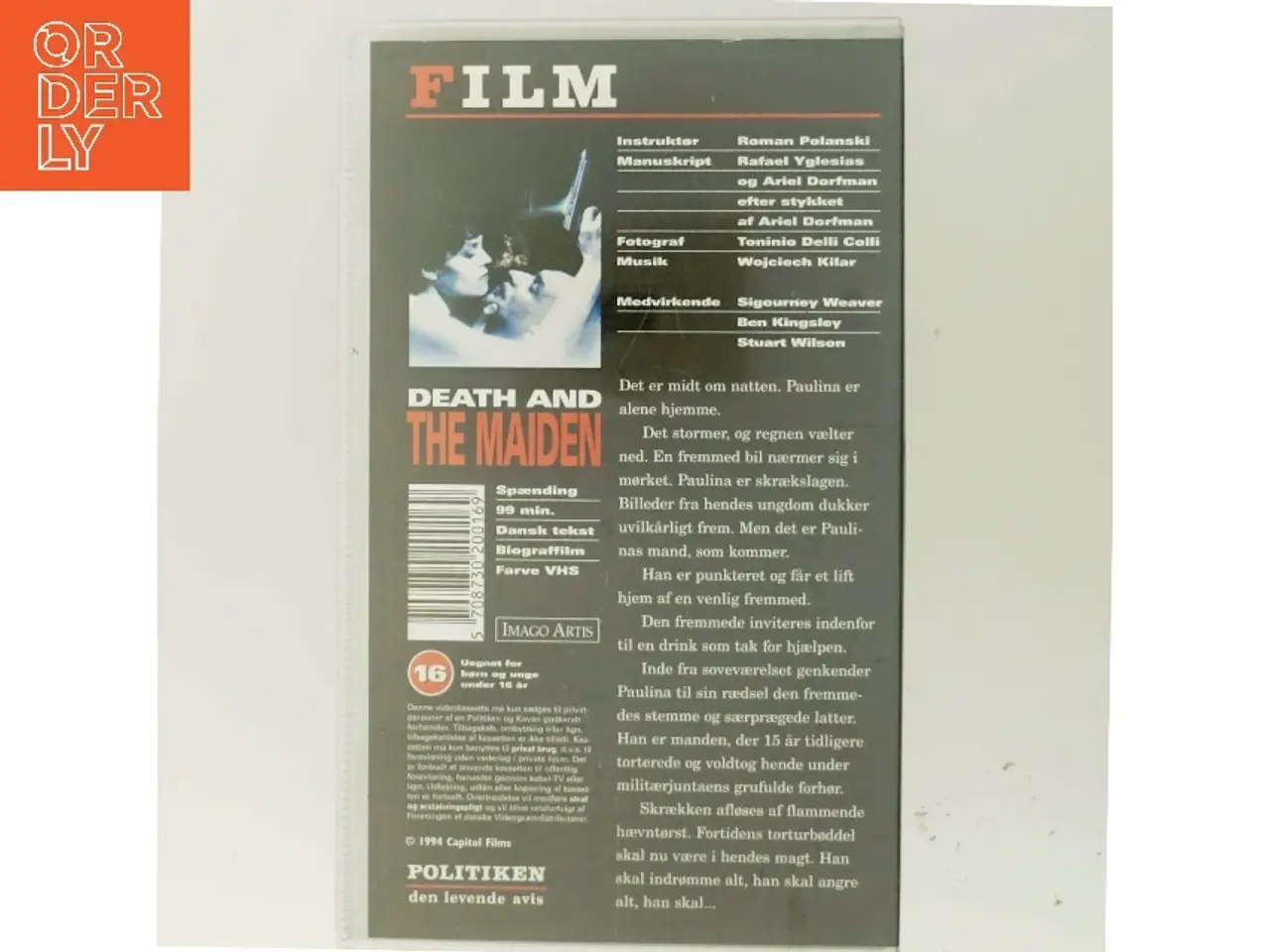 Billede 3 - Death and the maiden (vhs)
